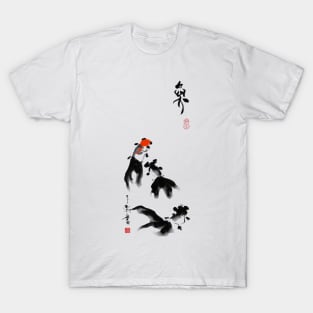 3 goldfishes swimming up T-Shirt